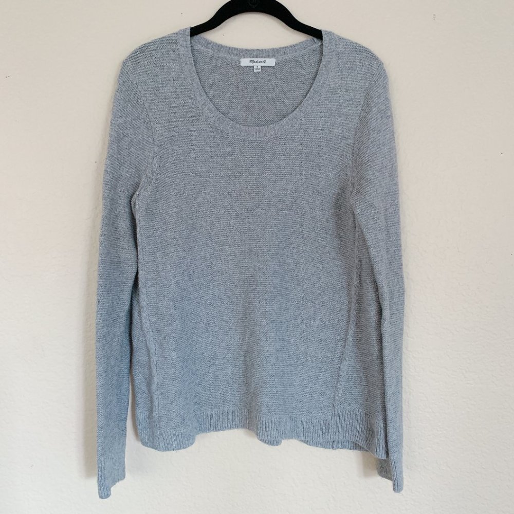 Madewell | Light Gray Riverside Textured Sweater - Size M - Picture 2 of 8